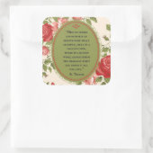 Sticker Carré Citation Rose de Saint-Thérèse (Sac)