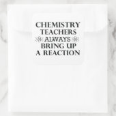 Sticker Carré Citations amusantes à propos de professeur de chim (Sac)