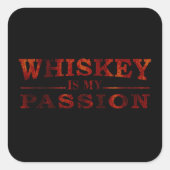 Sticker Carré Citations amusantes à propos de Whiskey lover (Devant)