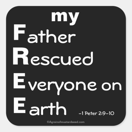 Sticker Carré Citations chrétiennes (Devant)