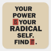 Sticker Carré Citations de succès de la vie motivationnelle (Devant)