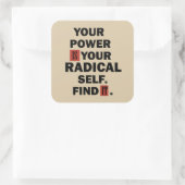 Sticker Carré Citations de succès de la vie motivationnelle (Sac)