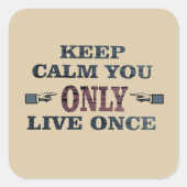 Sticker Carré Citations de vie motivante (Devant)