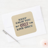 Sticker Carré Citations de vie motivante (Enveloppe)