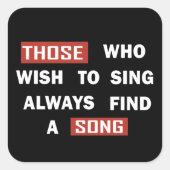 Sticker Carré Citations de vie motivante (Devant)