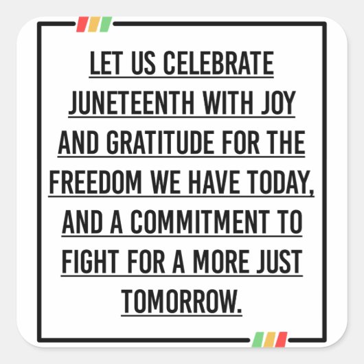 Sticker Carré Citations du 11° siècle, Liberté des Africains-Amé (Devant)