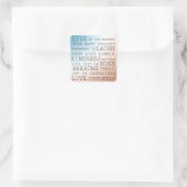 Sticker Carré Citations Inspiration Blue Brown Ombre (Sac)