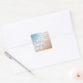 Sticker Carré Citations Inspiration Blue Brown Ombre (Enveloppe)