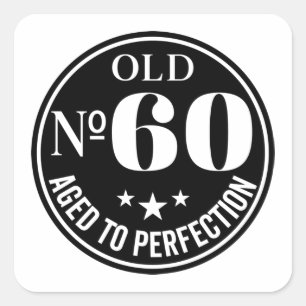 Sticker Carré Citations pour le 60e anniversaire de 60 ans