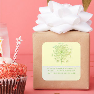 Sticker Carré Citez Si cette fleur commence à se faner. Je vous 