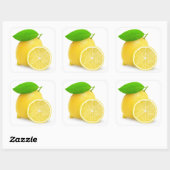 Sticker Carré Citron coupé (Feuille)