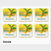 Sticker Carré Citron Fruit Lemoncello (Feuille)