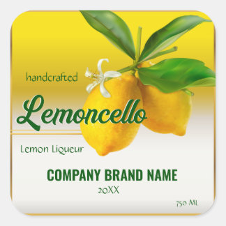 Sticker Carré Citron Fruit Lemoncello