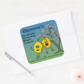 Sticker Carré Citron Pals Drôle Cartoon Preserve Curd et plus (Enveloppe)