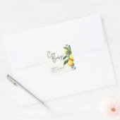 Sticker Carré Citron Positano Baby shower italien (Enveloppe)