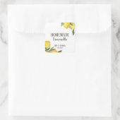 Sticker Carré Citron rustique moderne Limoncello fait maison (Sac)