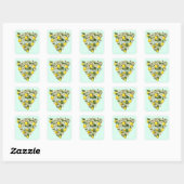 Sticker Carré Citrons (Feuille)