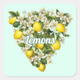 Sticker Carré Citrons