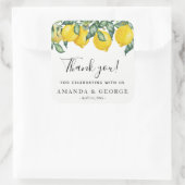 Sticker Carré Citrons et verdure d'autocollant de faveur de (Sac)