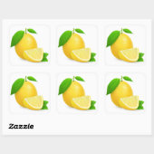 Sticker Carré citrons frais (Feuille)