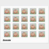 Sticker Carré citrouille (Feuille)