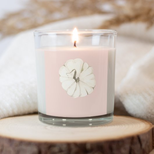 Sticker Carré Citrouille citrouille d'aquarelle épice| blanc et 