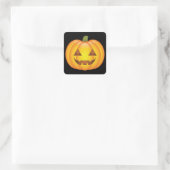 Sticker Carré Citrouille de Halloween de dessin animé mignon Jac (Sac)