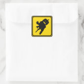 Sticker Carré Citrouille devant ! (Sac)