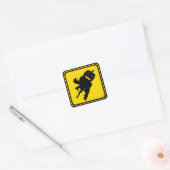 Sticker Carré Citrouille devant ! (Enveloppe)