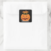 Sticker Carré Citrouille Kitty (Sac)