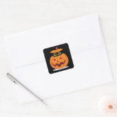 Sticker Carré Citrouille Kitty (Enveloppe)