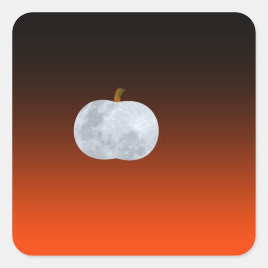 Sticker Carré Citrouille Moon (Devant)