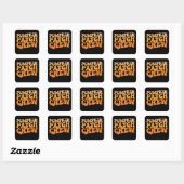 Sticker Carré Citrouille Patch Crew Retro Automne Super Automne (Feuille)