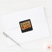 Sticker Carré Citrouille Patch Crew Retro Automne Super Automne (Enveloppe)