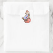Sticker Carré Citrouille sur Scarecrow (Sac)