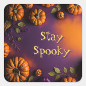 Sticker Carré Citrouilles d'Halloween (Devant)