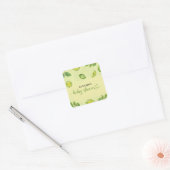Sticker Carré Citrus de citron vert frais Baby shower neutre (Enveloppe)