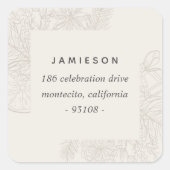 Sticker Carré Citrus et épices | Adresse de retour de vacances (Devant)