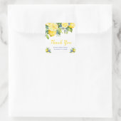 Sticker Carré Citrus Lemon Mediterranean Bridal Shower (Sac)