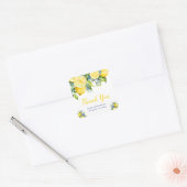Sticker Carré Citrus Lemon Mediterranean Bridal Shower (Enveloppe)