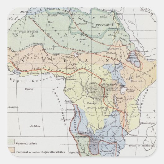 Sticker Carré Civilisations d'Afrique (Devant)