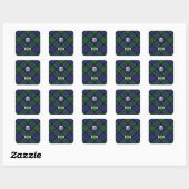 Sticker Carré Clan Baird Tartan (Feuille)