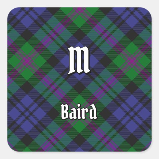 Sticker Carré Clan Baird Tartan (Devant)