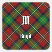 Sticker Carré Clan Boyd Tartan (Devant)