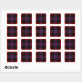 Sticker Carré Clan Brown Tartan (Feuille)