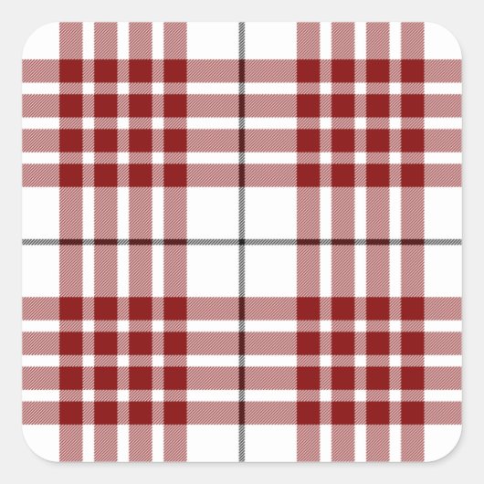 Sticker Carré Clan Buchanan Tartan (Devant)