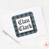 Sticker Carré Clan Clark Tartan (Enveloppe)
