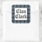 Sticker Carré Clan Clark Tartan (Sac)
