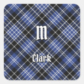 Sticker Carré Clan Clark Tartan (Devant)