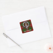 Sticker Carré Clan Crawford Crest Tartan (Enveloppe)